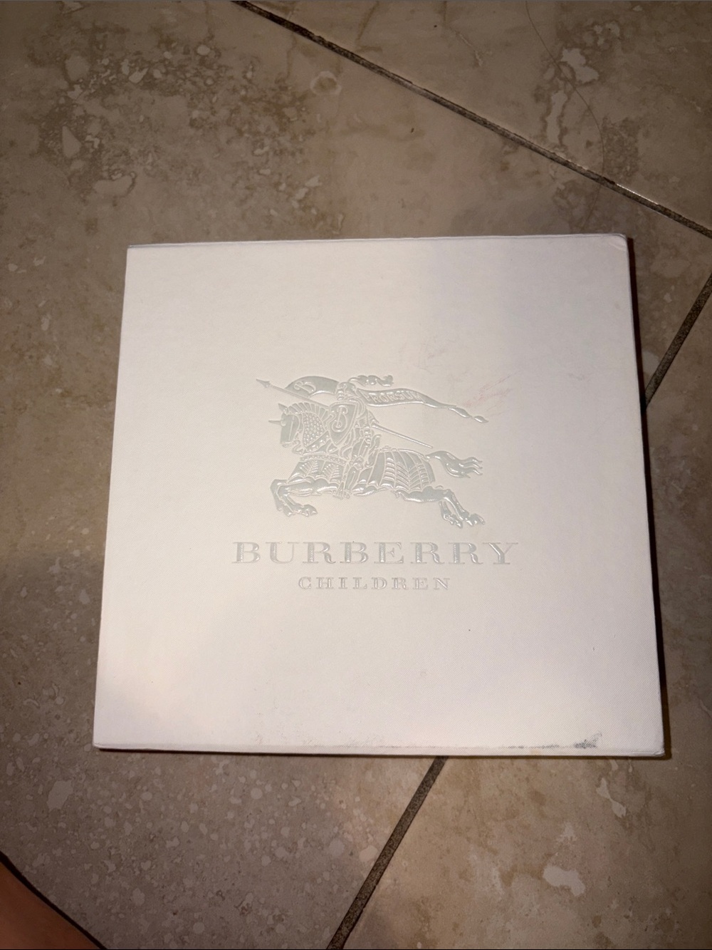 Burberry Children's White Embossed Logo Gift Box